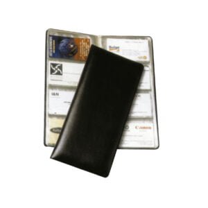 Tarjetero media carta con pasta cosida en curpiel Tarjetero media carta con pasta cosida en curpiel