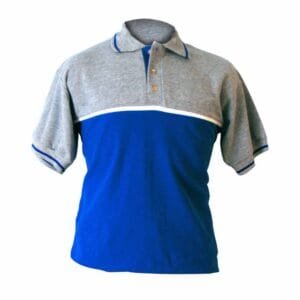 PLP01 Playera Tipo Polo combinada frente y espalda (base color)